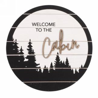 Wall plaque - welcome to the cabin