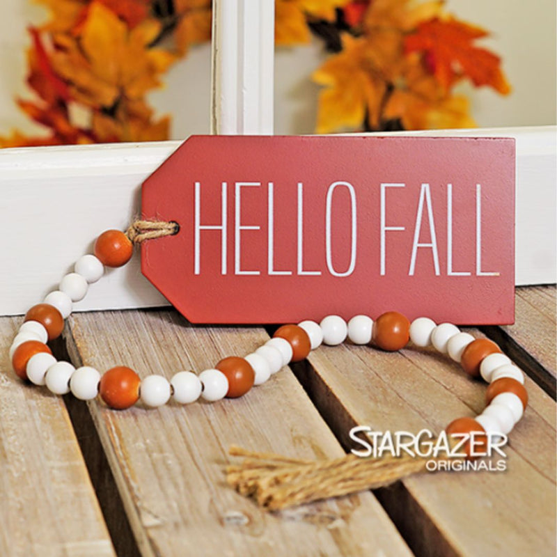 Hello Fall Beads Garland - Orange