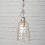 Metal and Glass Ceiling Lamp
