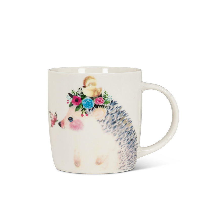 Hedgehog with Nest Mug - White
