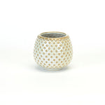 Small Round Pot Nubby Texture - White