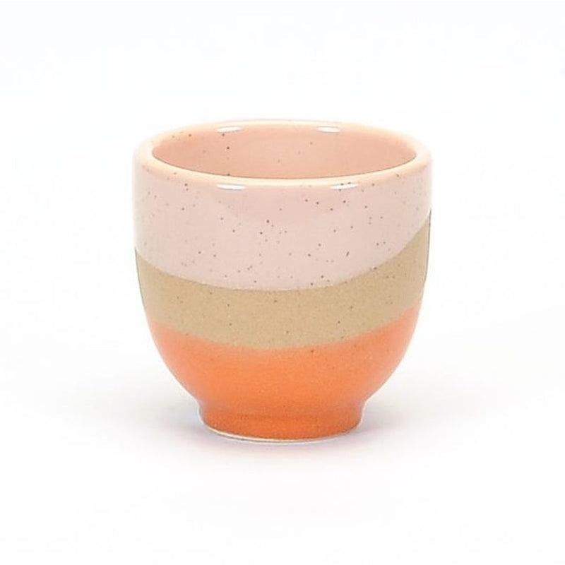 Small Bright Raised Base Pot - Orange/Pink/Sandstone