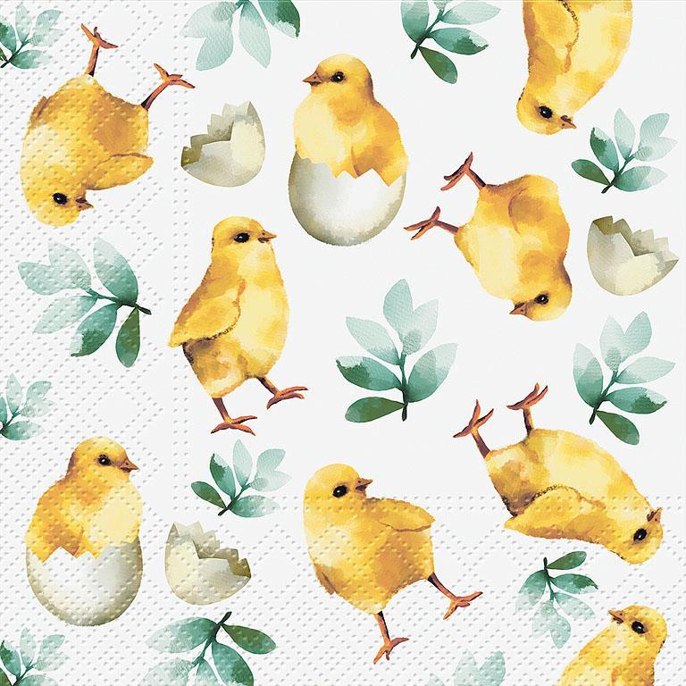 Luncheon Napkins - Chickens in Eggs