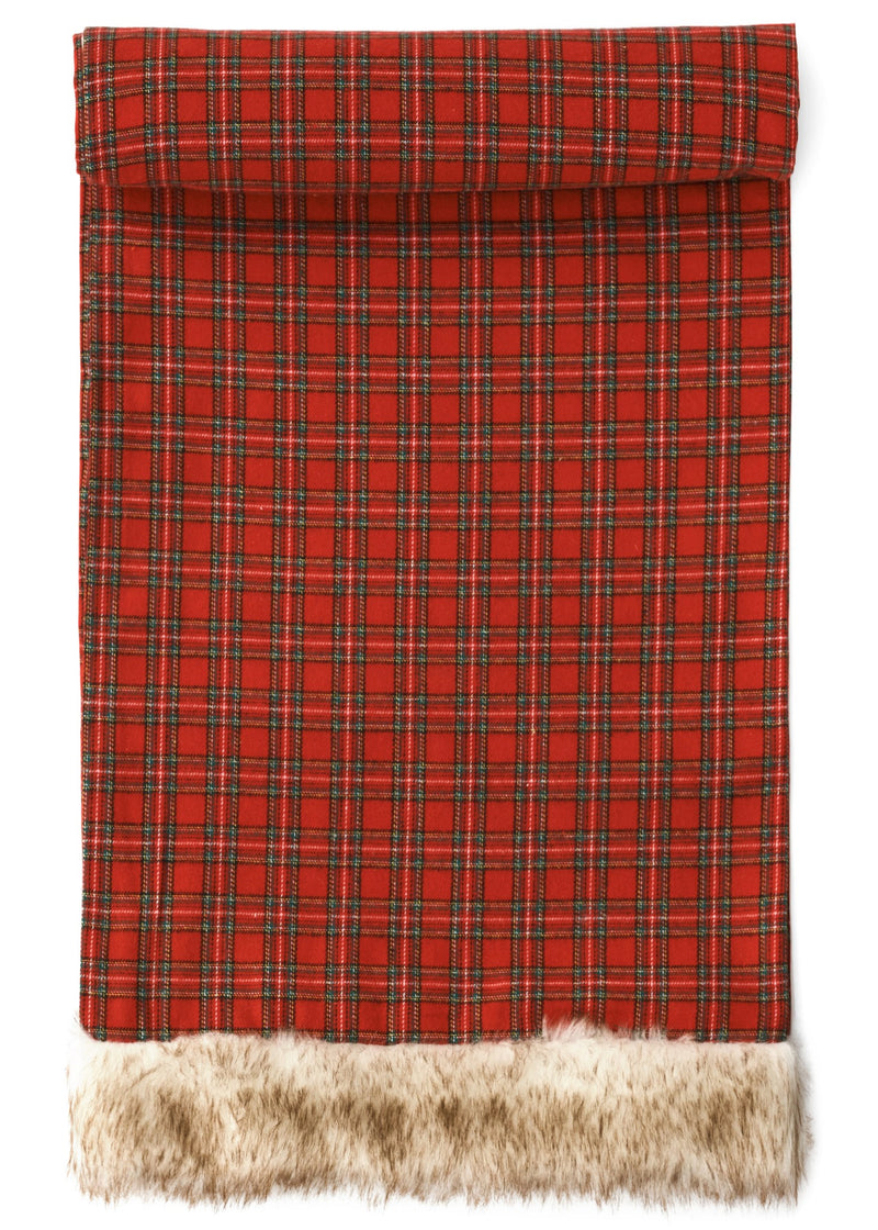 Table Runner - Plaid and Fur