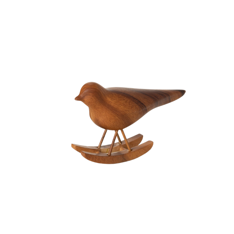 Small Bird on Rocker - Brown