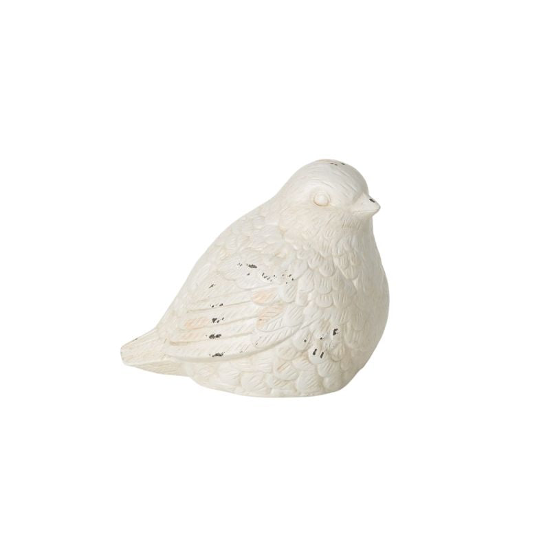 Grande figurine d'oiseau - Blanc antique